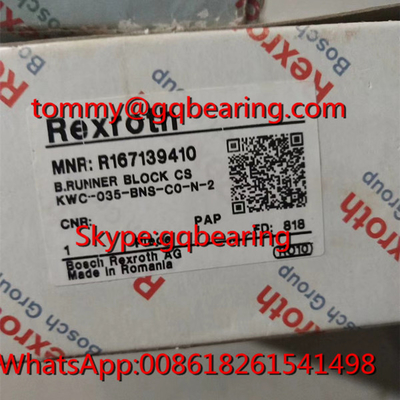 Material de acero al carbono Rexroth R167139410 Bloque de corredor ancho Bosch R167139410 Rodamiento lineal